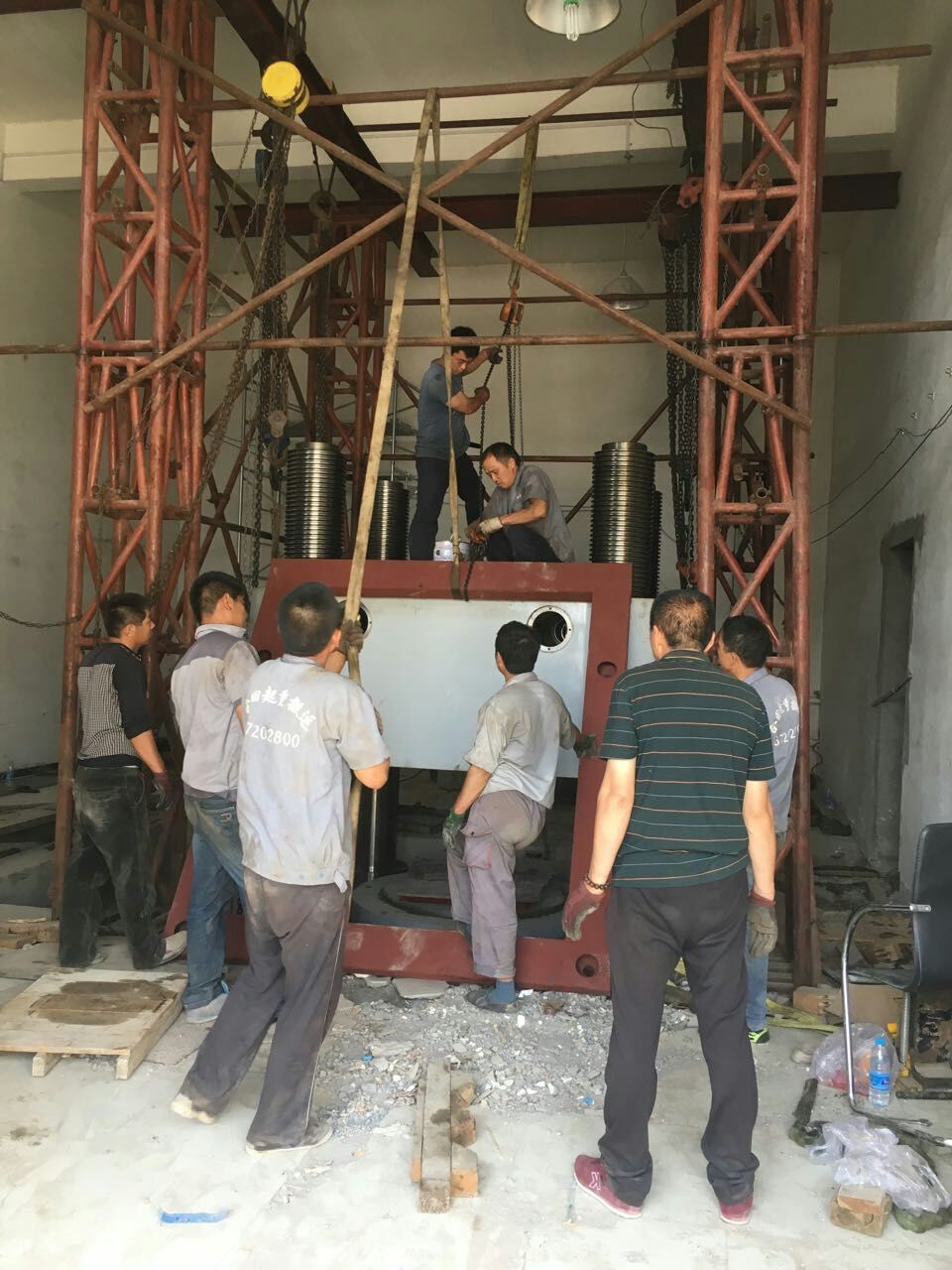 A new YJW Series 3000tons (30000kN,30MN) Elastomeric Bearing Testing Machine Successfully Installed