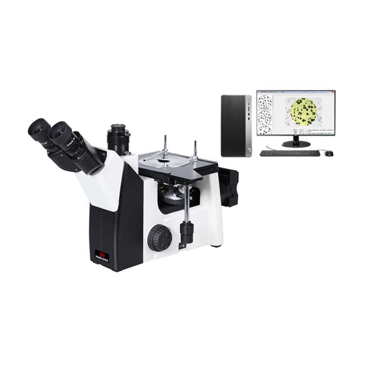 HL102-AW Trinocular Inverted Metallurgical Microscope with Software & Camera