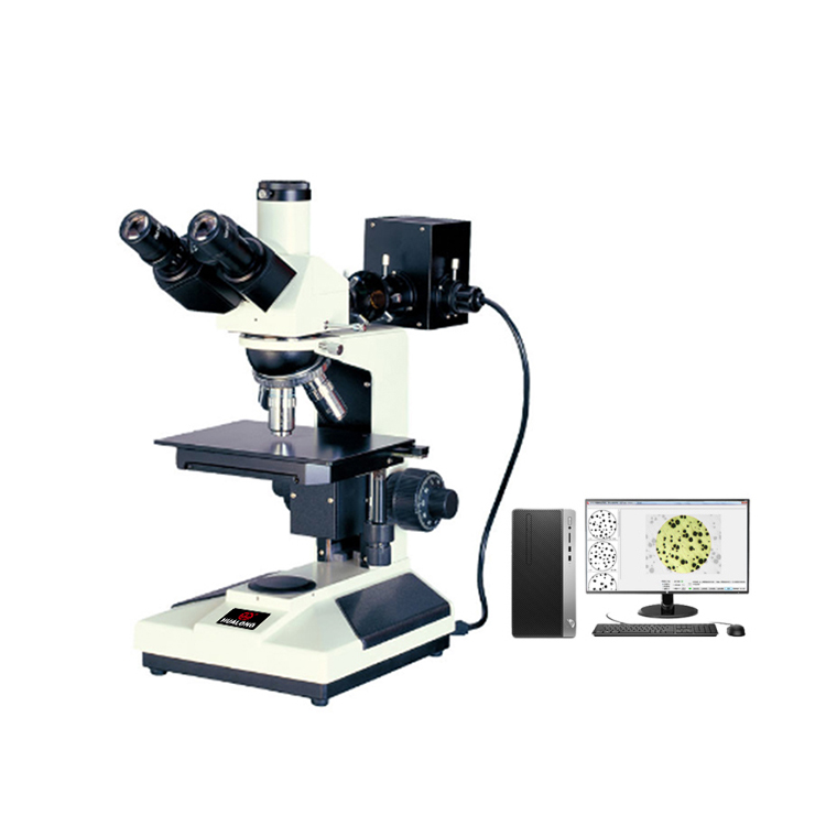 HL301-AW Trinocular Upright Metallographic Microscope With Software & Camera