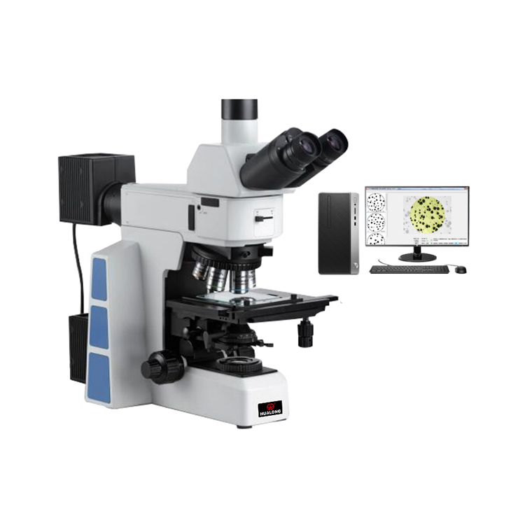 HL501MW Research-grade Trinocular Upright Metallographic Microscope with Software