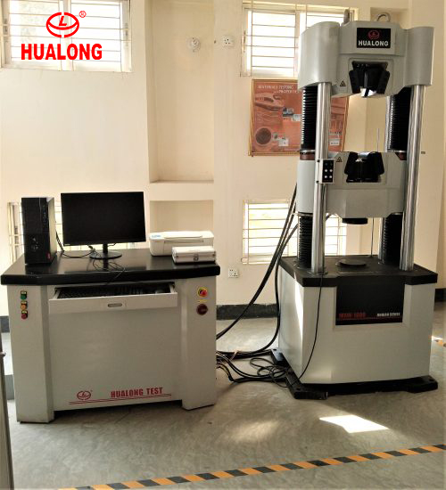 ASTM C880 Hualong 1000KN Hydraulic Universal Testing Machine Installed in Bangladesh University