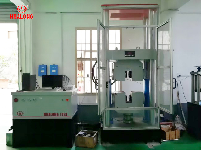 2000KN Top Cylinder Hydraulic Universal Testing Machine Used at Steel Mill in Bangladesh