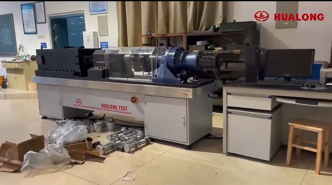 10000 Nm multifunctional fastener analysis system on the test bench during commissioning